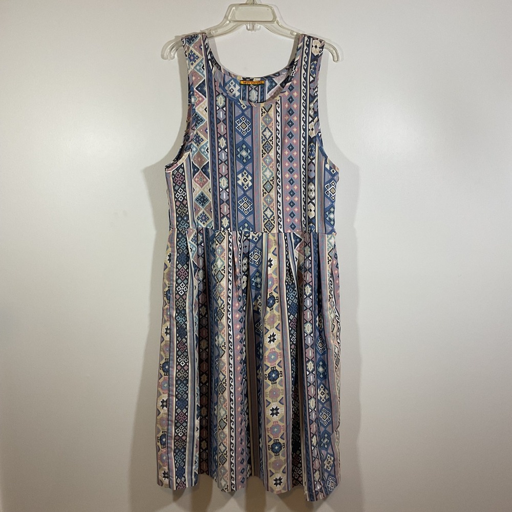 Bryn Connelly Vtg Jumper Dress M Southwestern Oversized Retro Cottage Prairie